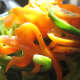A close up of the peppers