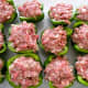Fill each pepper half with beef mixture rounding top slightly.