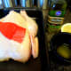 Brush the chicken with the olive oil and lemon juice mixture.