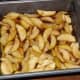Warm apples in a baking dish