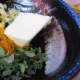 Butter, ginger, orange zest and fresh thyme leaves.