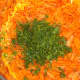 Shredded carrots and chopped dill