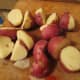 I cut the Potatoes to spread them out. Less is More!