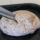 Cut chevrons and dust with flour