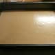 Pour batter into the baking pan.