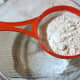 Sift the flour, soda and powder into a medium mixing bowl.