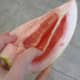 The membrane between pomelo segments is very thick and bitter and should not be eaten.
