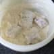 Lamb pieces are tossed in flour