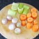 Chopped vegetables for stew