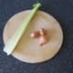 Celery stick and shallots