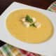 Creamy pumpkin soup at Tiolo