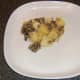 Serving haggis, tatties and neeps pie