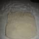 Pat the dough out into a 1" thick rectangle.