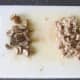 Sliced chestnuts and diced turkey for soup