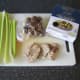 Celery, turkey and chestnuts for soup