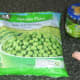 Frozen peas, mint sauce and garlic for pasta sauce