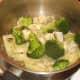 Broccoli and Stilton are added to drained tagliatelle