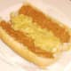 Mashed banana is spread in the centre of the peanut buttered sub roll