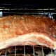 Close-up of the crispy crackling skin and dripping fat! Smells really good now!
