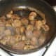 Browned ox kidney and liver.