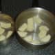 Peeled potatoes and potato skins are steeped in water