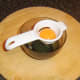Egg yolk and white are carefully separated