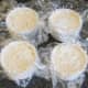 Assembled Christmas pudding cheesecakes