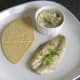 Jellied conger eel, onion and parsley with poached herring and oatcakes
