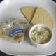 Oatcakes are plated with jellied conger eel