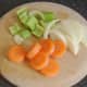 Sliced carrot, celery and onion