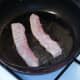Frying bacon for toastie