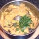 Coriander is added to sweet potato and broccoli stalk mash