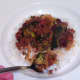 Tucking in to beef and broccoli chilli
