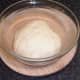 Risen pizza dough