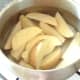 Potato wedges are firstly parboiled