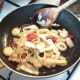 Sauteeing leek, chilli and garlic