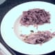 Lamb breast meat and bones are separated