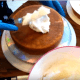 Add a dollop of frosting to the top here.