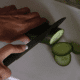 Slice your cucumber.
