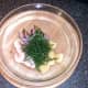 Samphire is added to salad tossing bowl