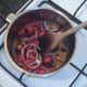 Chutney is simmered to reduce