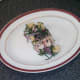 King prawn, samphire and pineapple salad is plated