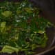 Sauteing the leafy greens
