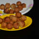 Coconut-jaggery balls (sukrunde) are ready to eat.