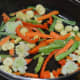 Step three: Saute all pre-cooked vegetables
