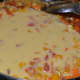 Step seven: Add corn-milk puree mix. Cook, boil for a minute.