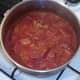 Turkey curry is brought to a simmer