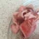 The discarded fat from 500g of stewing lamb