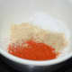 Step three: Mix red chili powder, salt, dry mango powder, and chat masala. Keep aside.