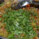 Step six: Add finely chopped coriander leaves.